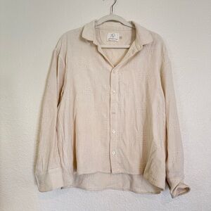 Olderbrother Anti-Fit Shirt - Kelp Brown Cross-Hatch